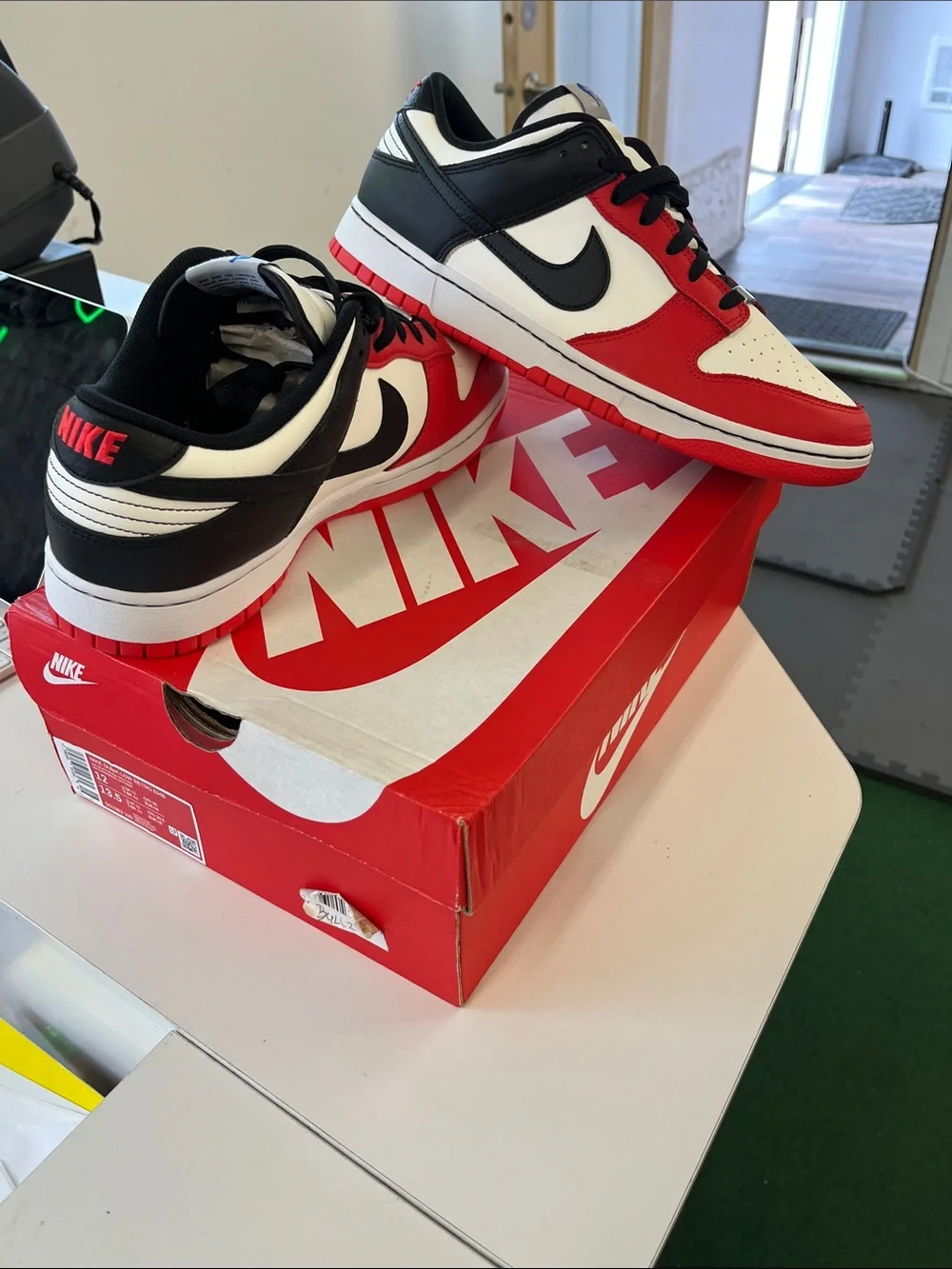 Nike Dunk Low retro Chicago Bulls Low-Top Sneakers - White/Red/Black 75th ann
